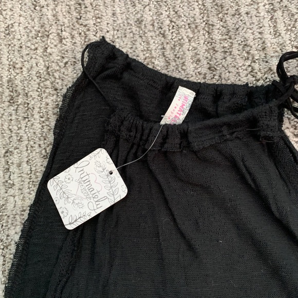 NWT Free People Intimately Strings Mash Top Black - Picture 2 of 9